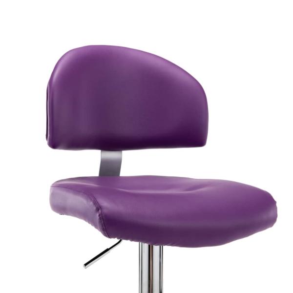 Barhocker 2 Stk. Lila Kunstleder