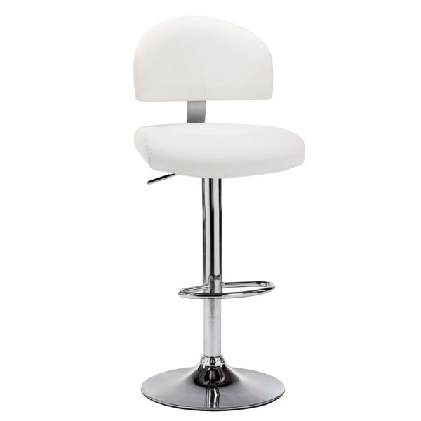 Barhocker 2 Stk. Weiß Kunstleder