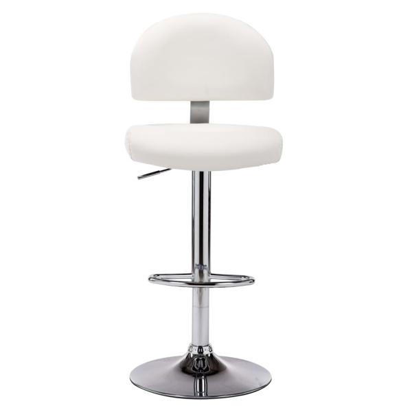 Barhocker 2 Stk. Weiß Kunstleder