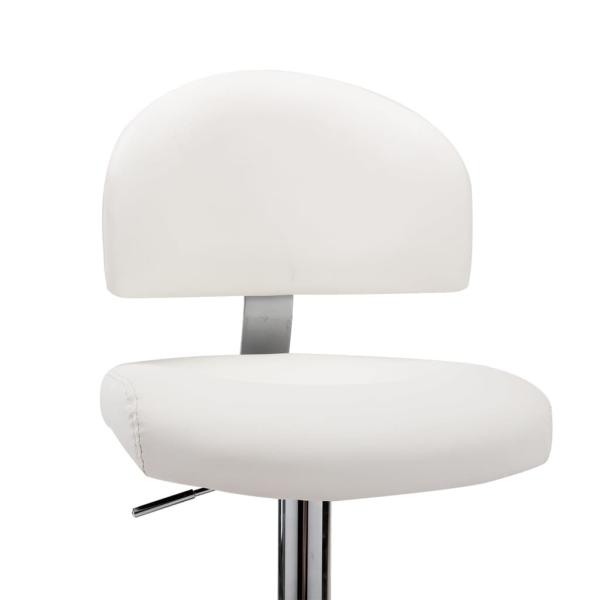 Barhocker 2 Stk. Weiß Kunstleder
