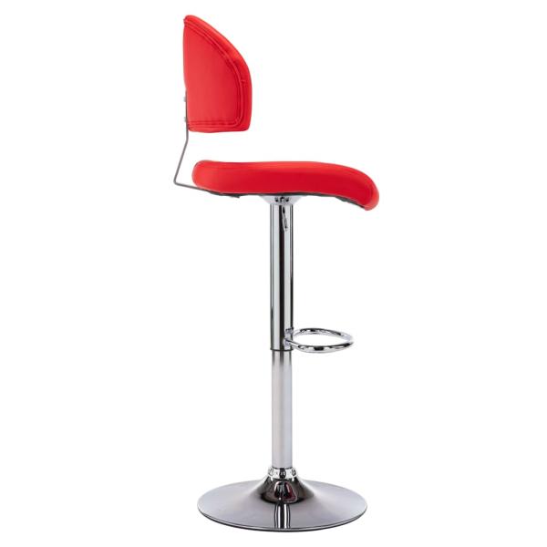 Barhocker 2 Stk. Rot Kunstleder