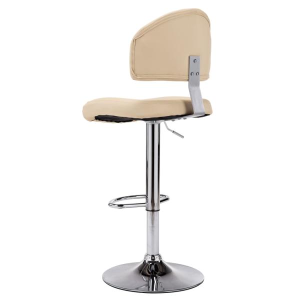 Barhocker Cremeweiß Kunstleder