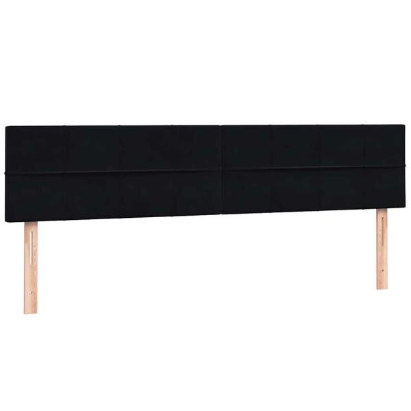Boxspringbett mit Matratze Schwarz 180x220 cm Samt
