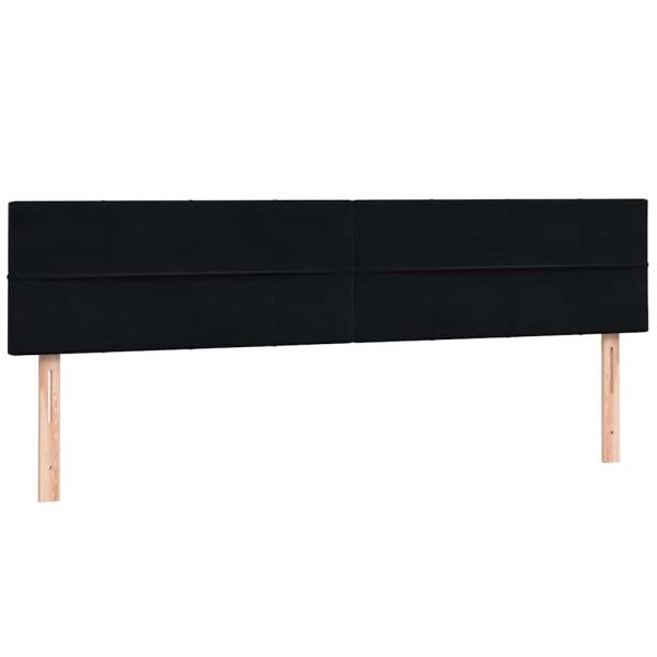 Boxspringbett mit Matratzen Schwarz 180x220 cm Samt