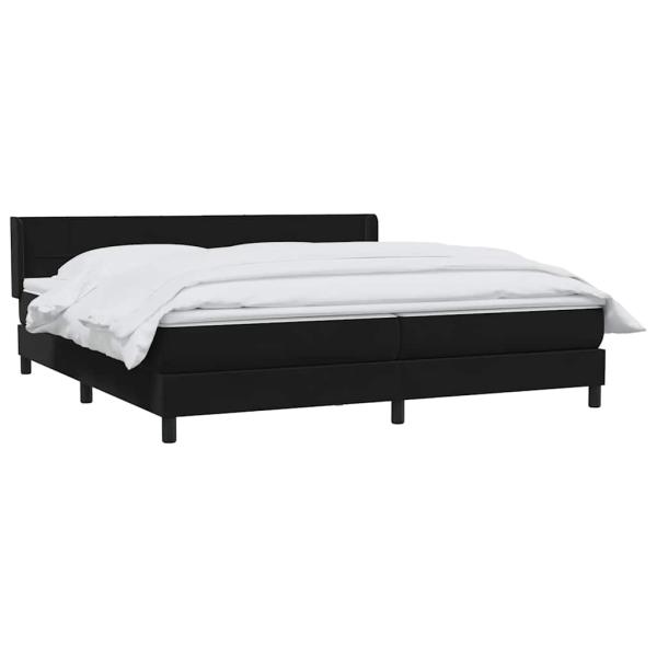 ARDEBO.de - Boxspringbett mit Matratze Schwarz 180x220 cm Samt
