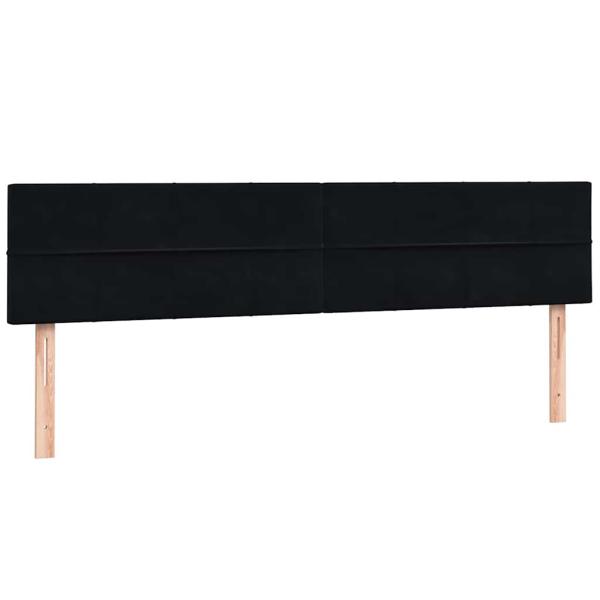 Boxspringbett mit Matratze Schwarz 180x220 cm Samt