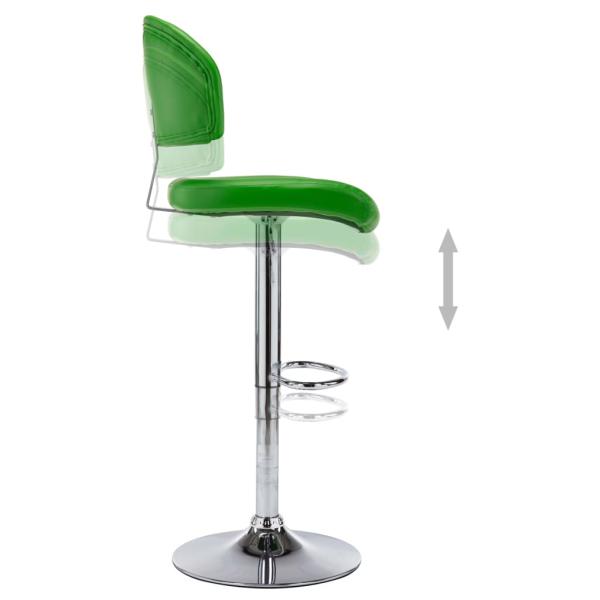 Barhocker 2 Stk. Grün Kunstleder