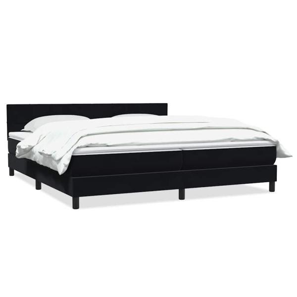 ARDEBO.de - Boxspringbett mit Matratze Schwarz 180x220 cm Samt