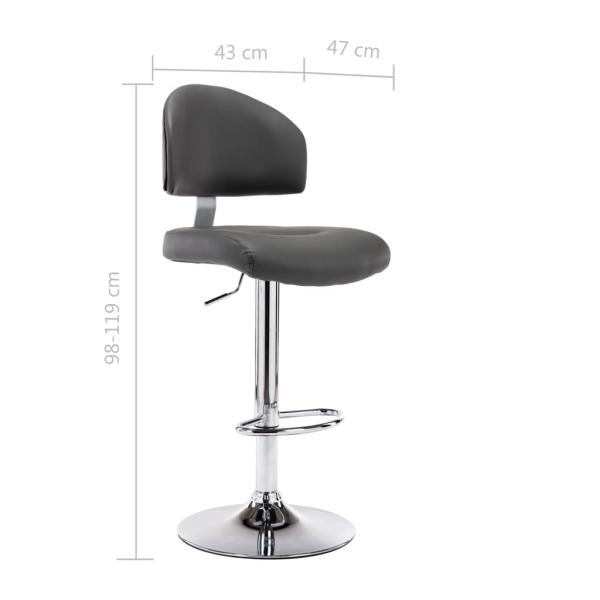 Barhocker Grau Kunstleder