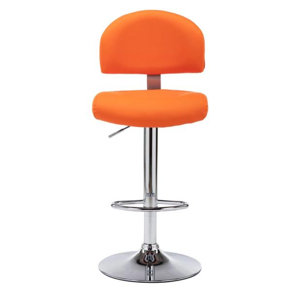 Barhocker Orange Kunstleder