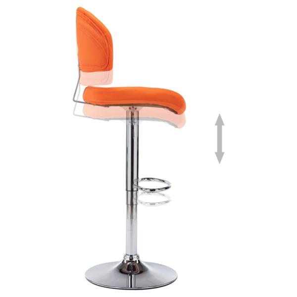 Barhocker Orange Kunstleder