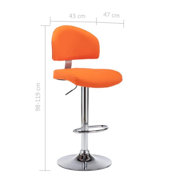 Barhocker Orange Kunstleder