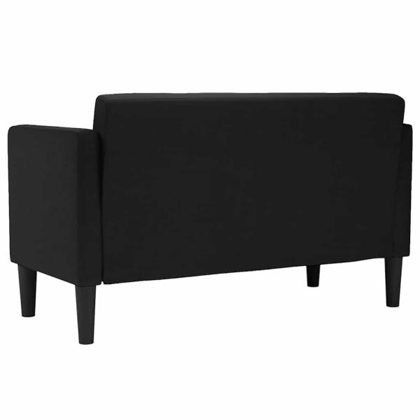 Zweisitzer-Sofa Schwarz 111 cm Stoff