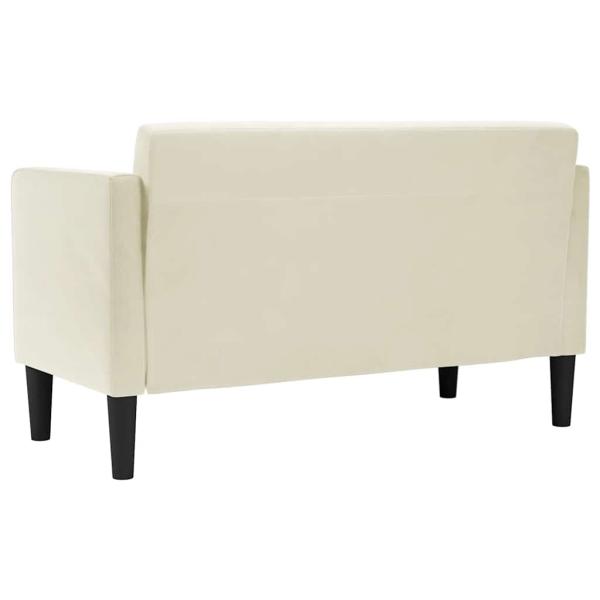Zweisitzer-Sofa Creme 111 cm Samt