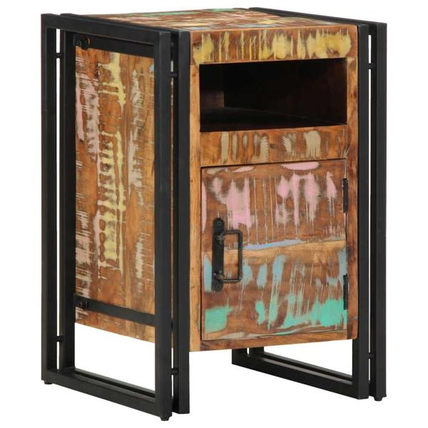 Nachttisch 40x40x59 cm Altholz Massivholz