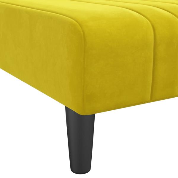 Schlafsofa in L-Form Gelb 260x140x70 cm Samt