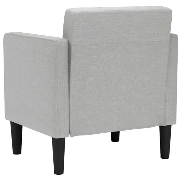ARDEBO.de - Sessel mit Armlehnen Wolkengrau 53 cm Stoff