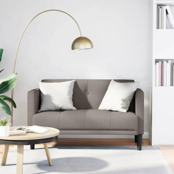 ARDEBO.de - Zweisitzer-Sofa Taupe 111 cm Stoff
