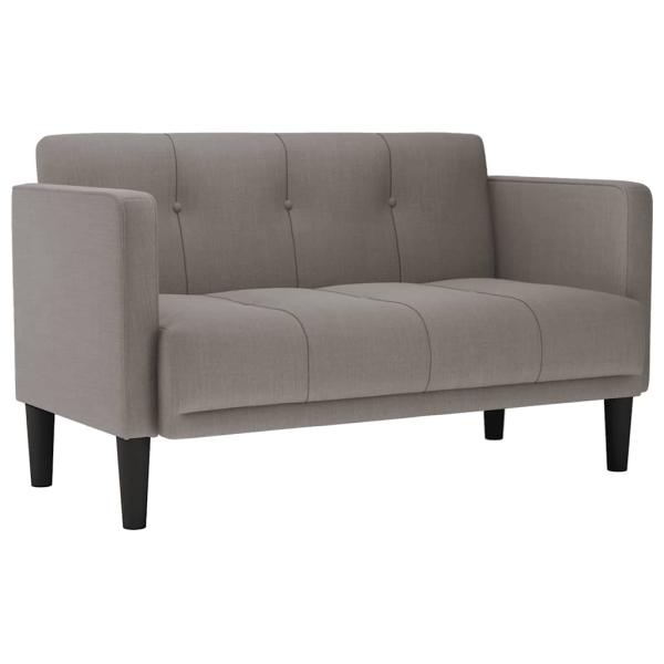 Zweisitzer-Sofa Taupe 111 cm Stoff