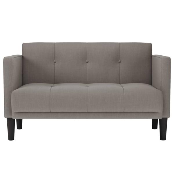 Zweisitzer-Sofa Taupe 111 cm Stoff