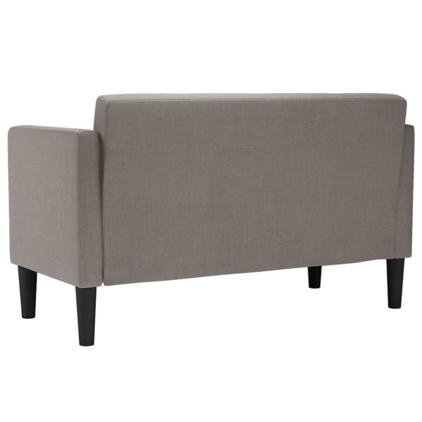 Zweisitzer-Sofa Taupe 111 cm Stoff