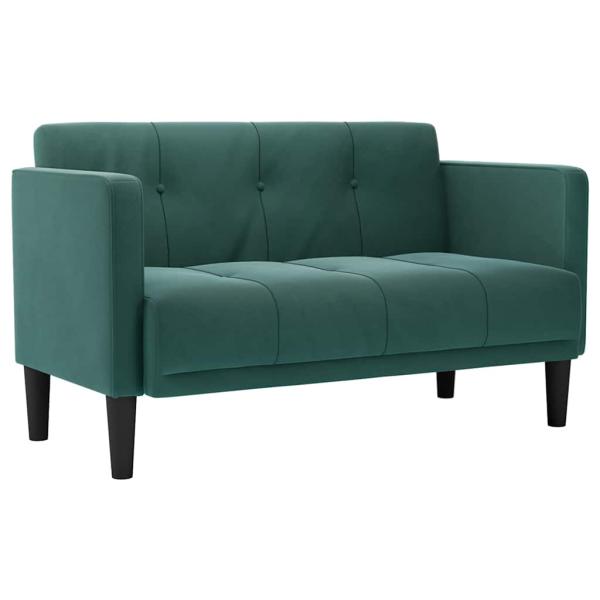 Zweisitzer-Sofa Dunkelgrün 111 cm Samt