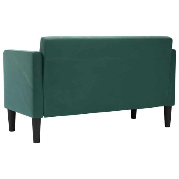 Zweisitzer-Sofa Dunkelgrün 111 cm Samt