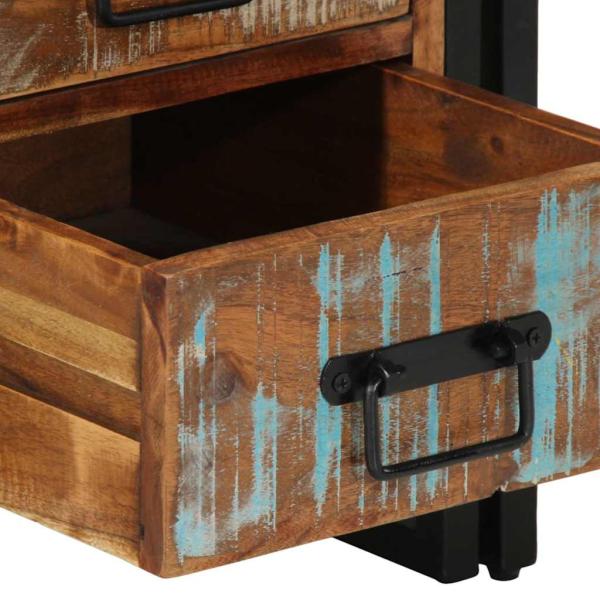 Nachttisch 40x40x59 cm Altholz Massivholz