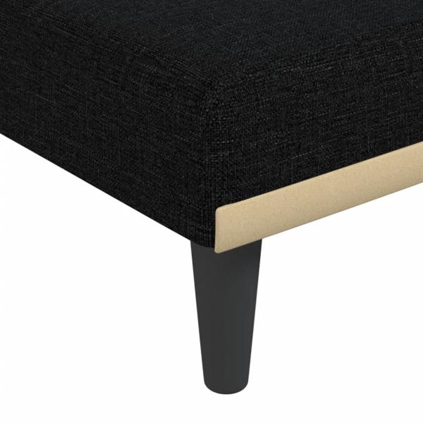 Schlafsofa in L-Form Schwarz 275x140x70 cm Stoff