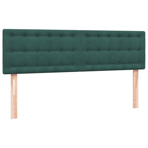 ARDEBO.de - Boxspringbett mit Matratze Dunkelgrün 160x220 cm Samt