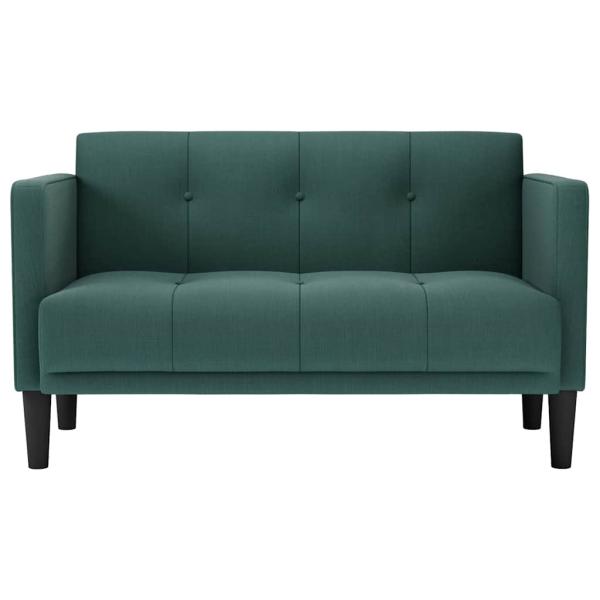 Zweisitzer-Sofa Dunkelgrün 111 cm Stoff
