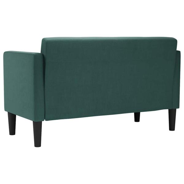 Zweisitzer-Sofa Dunkelgrün 111 cm Stoff