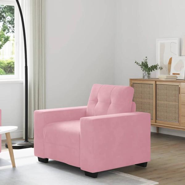 ARDEBO.de - Sessel Rosa 59 cm Samt