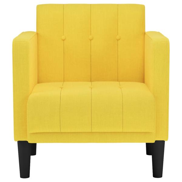 Sessel mit Armlehnen Hellgelb 53 cm Stoff