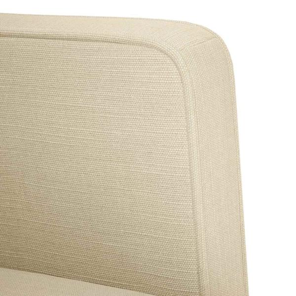 Zweisitzer-Sofa Creme 111 cm Stoff