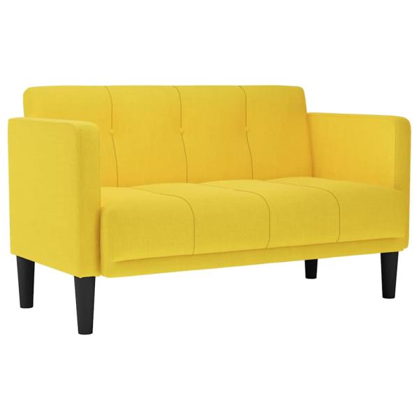 Zweisitzer-Sofa Gelb 111 cm Stoff