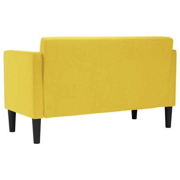 Zweisitzer-Sofa Gelb 111 cm Stoff