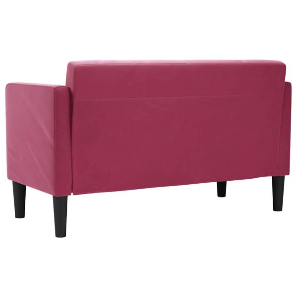 Zweisitzer-Sofa Weinrot 111 cm Samt