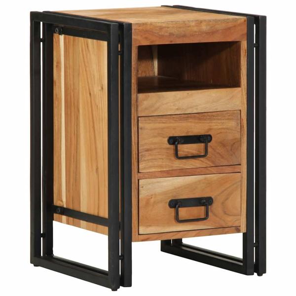 Nachttisch 40x40x59 cm Massivholz Akazie