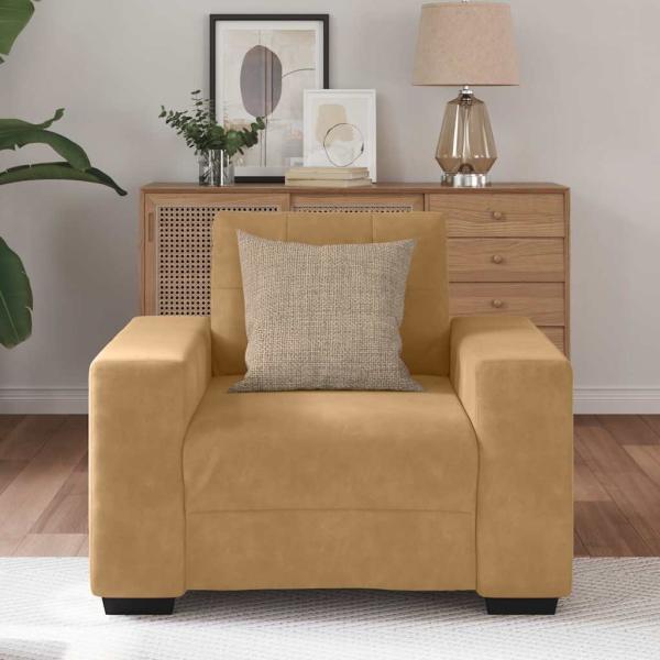 Sessel Braun 59 cm Samt