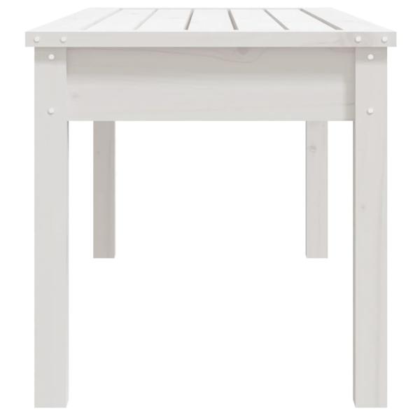 Gartenbank Weiß 109x44x45 cm Massivholz Kiefer