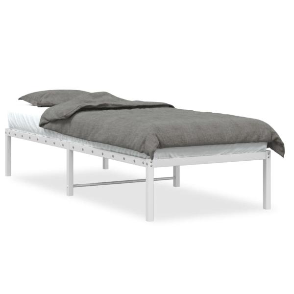 ARDEBO.de - Bettgestell Metall Weiß 80x200 cm