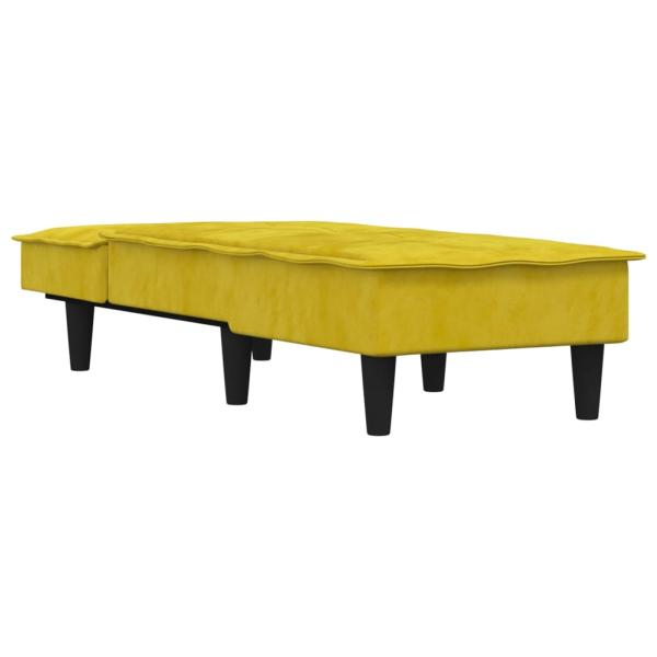 Chaiselongue Gelb Samt