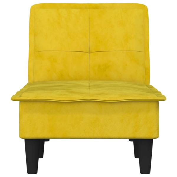 Chaiselongue Gelb Samt