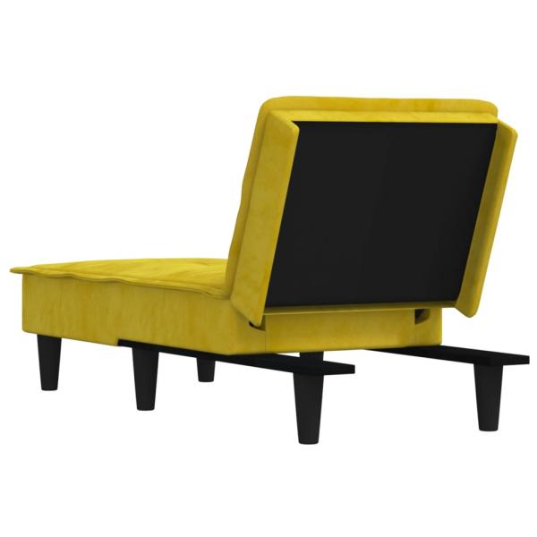 Chaiselongue Gelb Samt