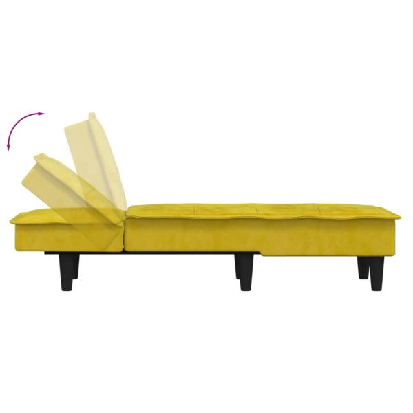 Chaiselongue Gelb Samt