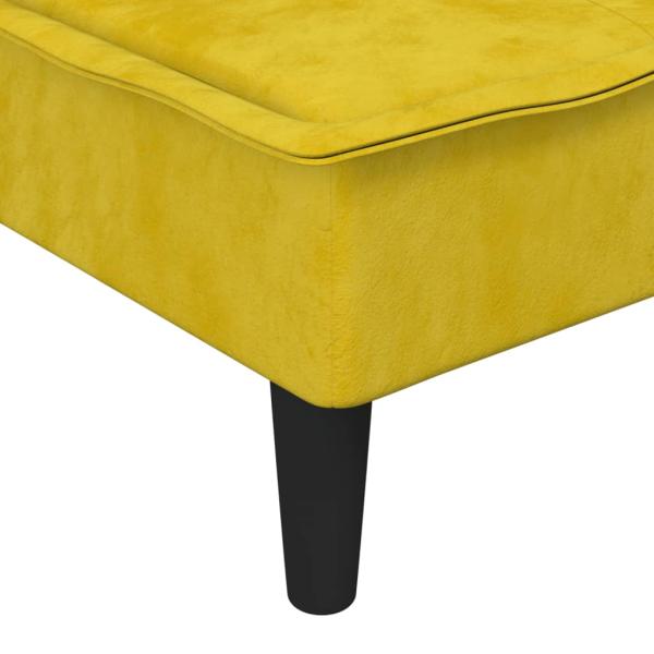 Chaiselongue Gelb Samt