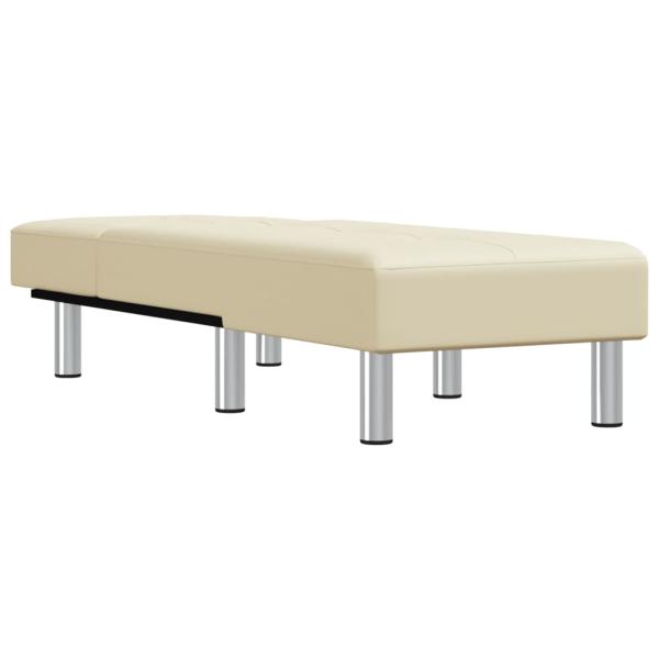 Chaiselongue Creme Kunstleder