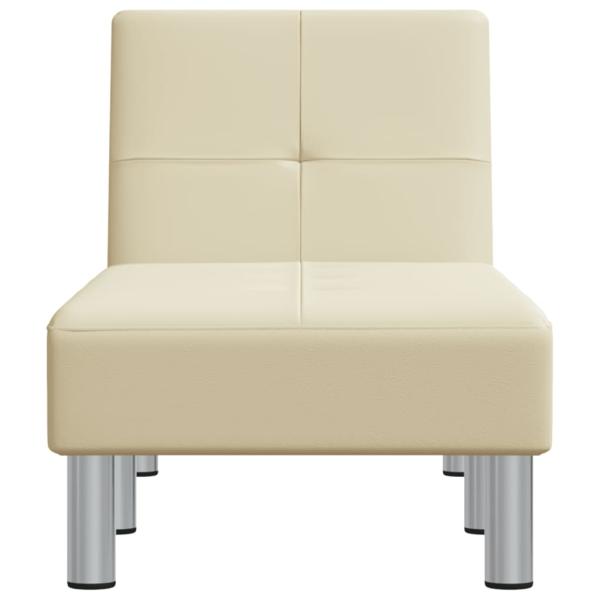 Chaiselongue Creme Kunstleder