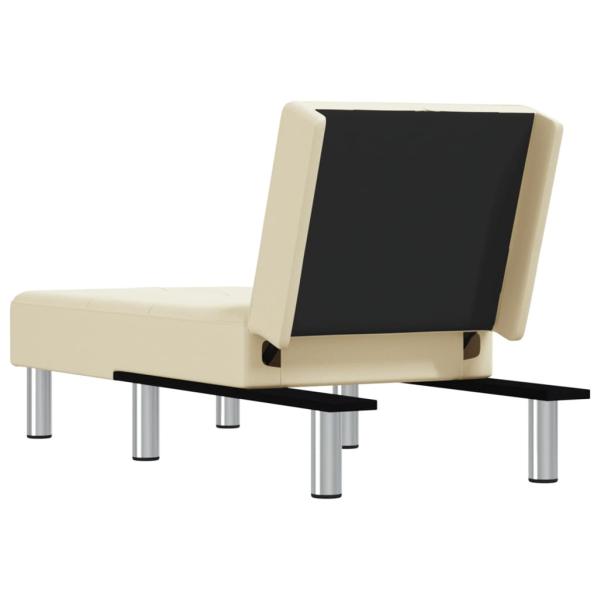 Chaiselongue Creme Kunstleder